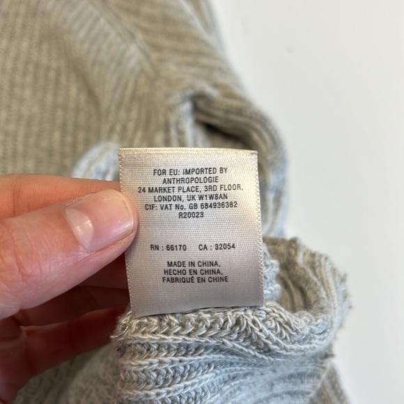 Moth turtleneck tie front grey sweater - Picture 5 of 5